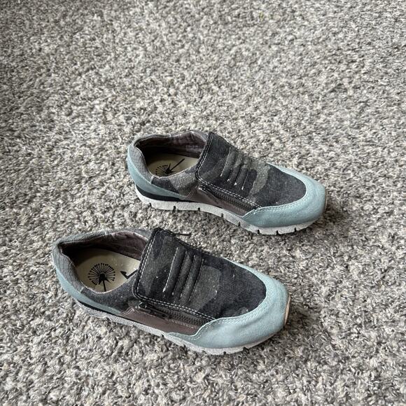 OTBT Sewell 6.5 M Sneakers Shoe Leather Fabric Zip Slip-on Athleisure Camo Blue - Picture 3 of 10